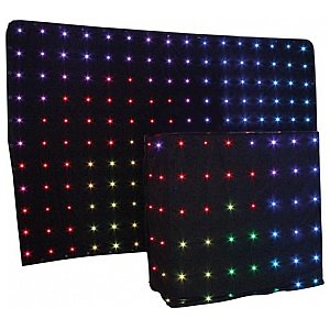 HQ Power LED STARCLOTH III - GWIEZDNA KURTYNA RGB 2 x 3 m + DJ STARDROP 1/8