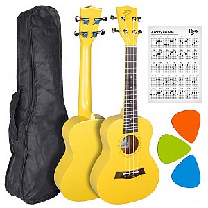 V-TONE UK23 YL ukulele koncertowe akustyczne 23" żółte + pokrowiec 1/9