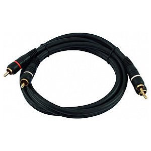 Omnitronic Kabel RCA CC-03 2x2 RCA-plugs 0,3m HighEnd 1/3