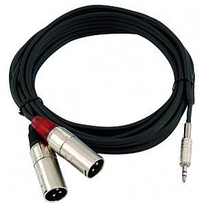 Omnitronic Cable AC40-30 3.5jack plug/2xXLR male 3m 1/4