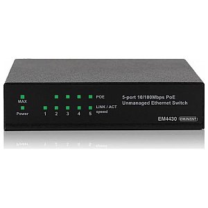 EMINENT - POWER OVER ETHERNET SWITCH 5-PORT 10/100 Mbps - 5 PoE ports 1/3