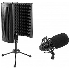 OMNITRONIC Set MIC CM-78MK2 Mikrofon pojemnościowy + Panel akustyczny AS-04 - Zestaw 1/3