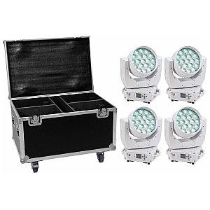 EUROLITE 4x LED TMH-X4 biały + Case z kołami - Zestaw oświetlenia scenicznego 1/3