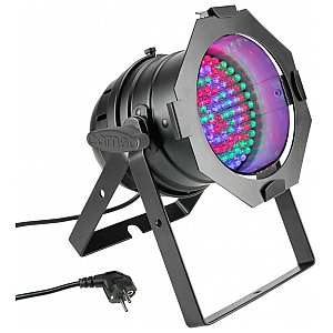Cameo Light PAR 56 CAN - 108x10 mm LED PAR Can RGB in black housing, reflektor sceniczny LED 1/4