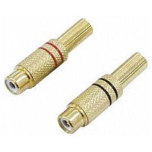 Omnitronic RCA-socket gold-plated, 5.4mm, pair 1/1