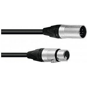 PSSO DMX kabel XLR 5pin 1.5m bk Neutrik 1/2