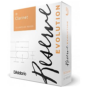 Stroiki do klarnetu D'Addario Reserve Evolution Bb Clarinet Strength 2,5, 10-szt. 1/3