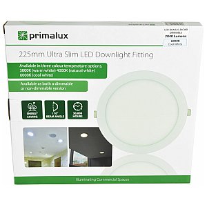 primalux LED-DLW225-24CWD Lampa wpustowa LED Downlight 225mm 24W 2040lm 6000K 1/6
