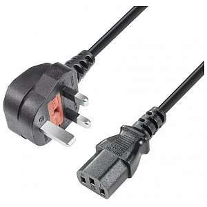 Adam Hall 8101 KB 0300 GB - Kabel do urządzeń nienagrzewających się BS1363/A (UK) – C13, 3 m 1/2