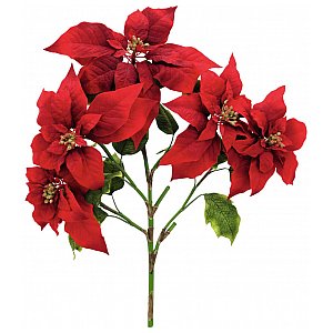 Europalms Poinsettia bush, red, 60cm , Sztuczny kwiat 1/4