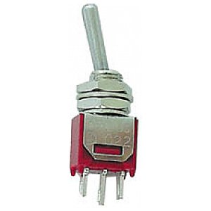 Przełącznik dźwigniowy VERTICAL SUBMINIATURE TOGGLE SWITCH (PCB NO THD) 1P ON-(ON) 1/4