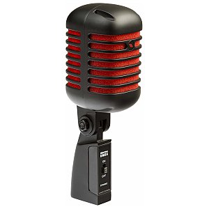 EIKON DM55V2RDBK Mikrofon wokalny w stylu Vintage, czarno-czerwony 1/4