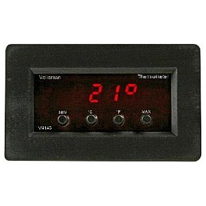 Velleman Cyfrowy termometr panelowy z odczytem temperatury min/max 1/2