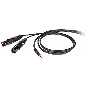Die Hard DHG595LU3 kabel "STEREO" z wtyczkami wtyk 3,5 mm stereo Jack - wtyk męski 2 x 3P XLR Die Hard Gold. Długość: 3 m. 1/1