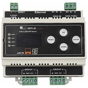 Showtec SPI-2 Install DIN Rail kontroler SPI do cyfrowych pasków LED 1/3