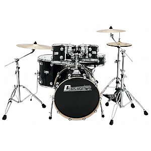 DIMAVERY DS-610 Drum Set, Black Sparkle - Pięcioczęściowy rockowy zestaw perkusyjny 1/5