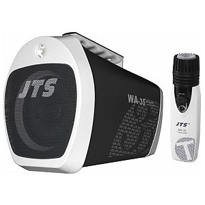 JTS WA-35 Przenośny system wzmacniający z wbudowanym odtwarzaczem MP3 i tunerem FM oraz mikrofonem bezprzewodowym 1/3