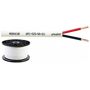 Monacor SPC-525/WS-EU Elastyczny kabel głośnikowy, produkowany w UE, 2 x 2.5mm 100m 1/1