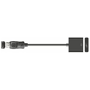 avlink Przewód przejściowy konwertujący wtyczkę DisplayPort na gniazdo HDMI 0,2m 1/3