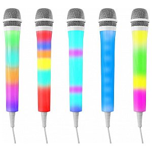 FENTON Mikrofon karaoke z oświetleniem LED RGB RGB KMD55W biały 1/5