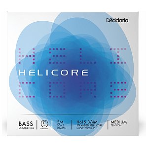 D'Addario Helicore Orchestral Pojedyncza struna do basu C (Extended E) 3/4 Średni naciąg 1/1