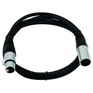 Omnitronic Kabel do mikrofonu FP-05 XLR 5pin m/f czarny 0,5m 1/4
