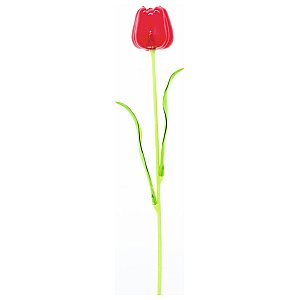 EUROPALMS Kryształowy tulipan, sztuczny kwiat, czerwony 61cm 12x 1/5