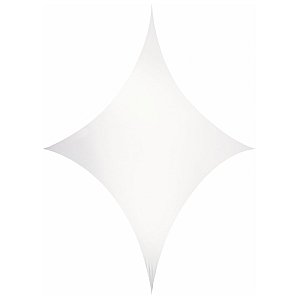 Wentex Biały rozciągliwy żagiel, kształt diamentu 185cm x 125cm, White 1/2