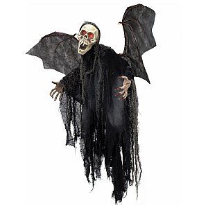 Europalms Halloween figure bat ghost - Figurka ducha nietoperzy, oczy świecą na czerwono 1/2