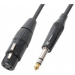 Power Dynamics Cable XLR Female-6.3 Stereo 1.5m, przejściówka XLR/Jack 1/1