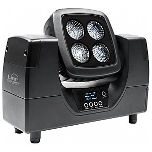 Prolights LIONBK Naświetlacz LED z zas. bateryjnym, 4x10W RGBW/FC, zoom 15-30°, 18h, WDMX, IP54, Black 1/4