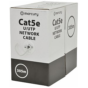 mercury Kabel skrętka ethernet Cat5e U/UTP LDPE Kabel sieciowy wypełniony żelem 305m Black 1/4
