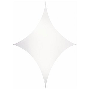 Wentex Biały rozciągliwy żagiel, kształt diamentu 250cm x 125cm, White 1/2