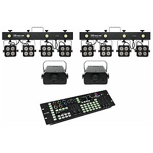 EUROLITE Zestaw oświetleniowy 2x LED KLS-180 + 2x LED WF-40 + DMX LED Color Chief Controller 1/1