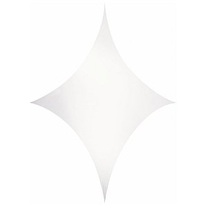 Wentex Biały rozciągliwy żagiel, kształt diamentu 250cm x 250cm, White 1/2