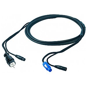 3PROEL PH130LU15 kabel Phono z Neutrik XLR P + SCHUKO na XLR 3P + Powercon - 15m 1/1