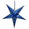 EUROPALMS Składana latarnia papierowa gwiazda, blue, 40 cm