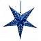 EUROPALMS Składana latarnia papierowa gwiazda, blue, 50 cm