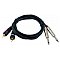 Omnitronic Cable KC2-10 2x6,3 plug mo/2xRCA 1 m