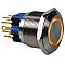 Przycisk antywandalowy DPST 1NO 1NC  pomarańczowy pierścień LED: 12VDC