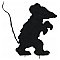 EUROPALMS Dekoracja: Sylwetka Przerażająca Mysz 56cm