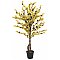 EUROPALMS Drzewo Forsycja z 3 pniami, sztuczna roślina, żółty, 120 cm
