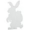 EUROPALMS Dekoracja: Sylwetka wielkanocny królik, white, 60cm