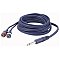 DAP FL33 - Kabel mono Jack > 2 RCA Male L/R 3 m