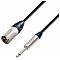 Adam Hall Cables 5 Star Series -  Microphone Cable Neutrik XLR męski  / 6.3 mm Jack mono 3 m przewód mikrofonowy