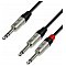 Adam Hall Cables 4 Star Series - Audio Cable REAN 6.3 mm Jack stereo / 2 x 6.3 Jack mono 3.0 m przewód audio
