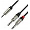 Adam Hall Cables 4 Star Series - Audio Cable REAN 3.5 mm Jack stereo / 2 x 6.3 mm Jack mono 1.5 m przewód audio