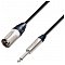 Adam Hall Cables 5 Star Series -  Microphone Cable Neutrik XLR męski / 6.3 mm Jack mono 1.5 m przewód mikrofonowy