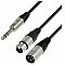 Adam Hall Cables 4 Star Series - Audio Cable REAN 6.3 mm Jack stereo / 1 x XLR męski  i 1 x XLR żeński 1.8 m przewód audio