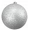 EUROPALMS Deco Ball Dekoracyjne kule, bombki 10cm, silver, brokat 4szt